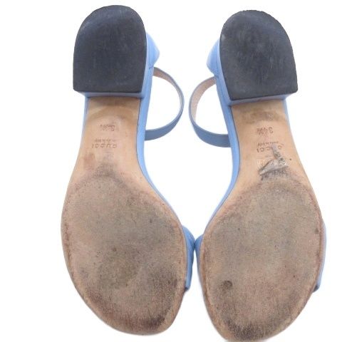 Gucci Horsebit Sandals Low Heels Light Blue