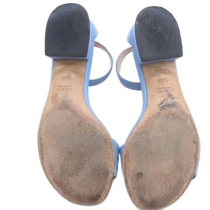 Gucci Horsebit Sandals Low Heels Light Blue