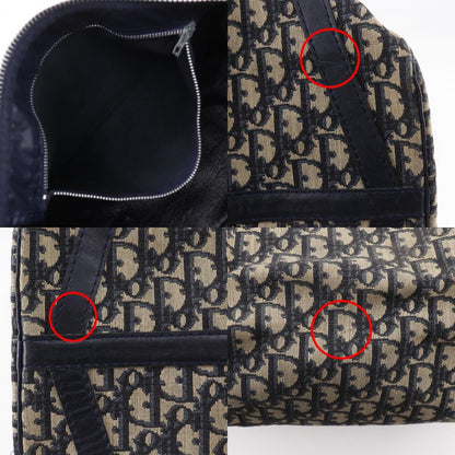 Dior Mini Boston Trotter Vintage Canvas Navy Handbag
