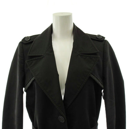 Gucci Star Coat Long Length Cotton 38 Black