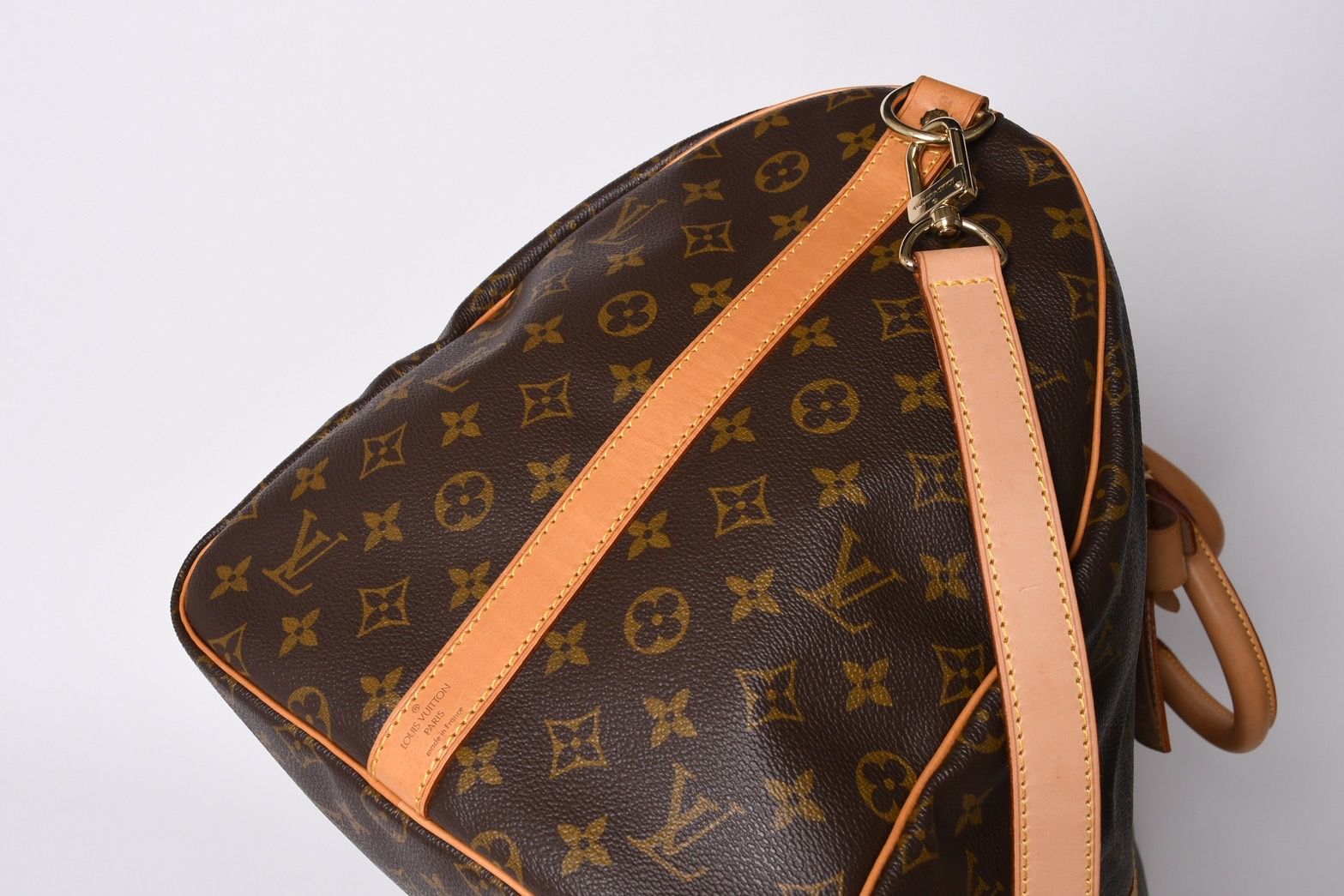 Louis Vuitton Keepall 55 Boston Bag V1 Monogram Brown Gold — view 6