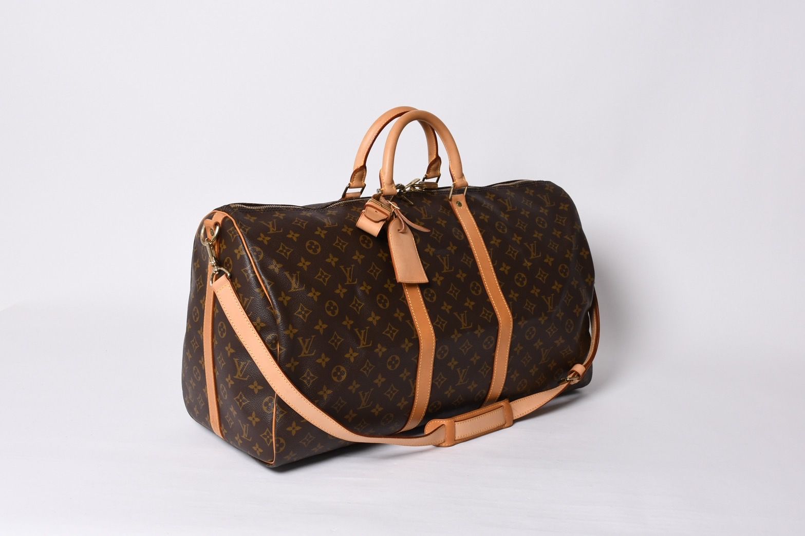 Louis Vuitton Keepall 55 Boston Bag V1 Monogram Brown Gold — view 3