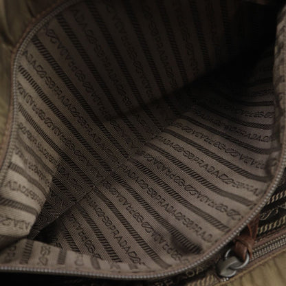 Prada Logo Tote Brown
