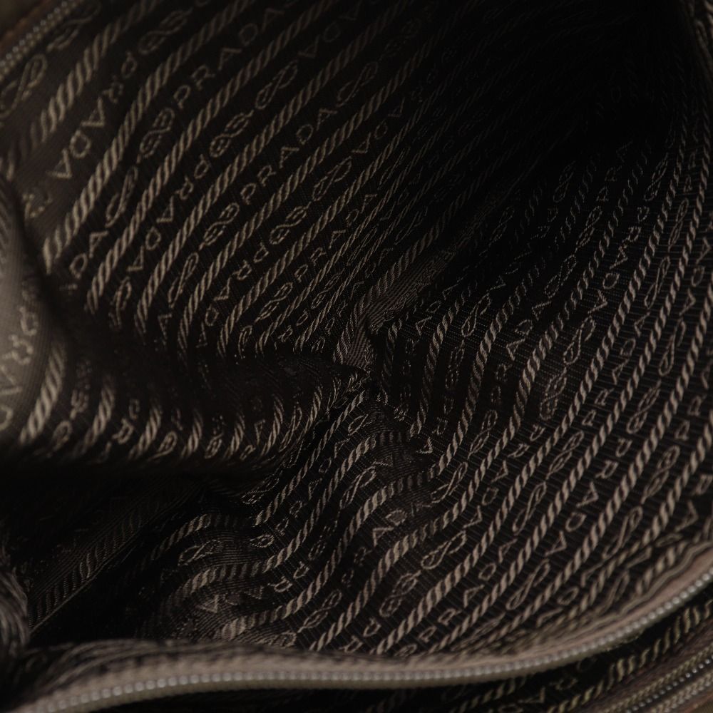 Prada Logo Tote Brown