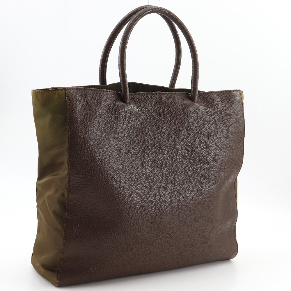 Prada Logo Tote Brown