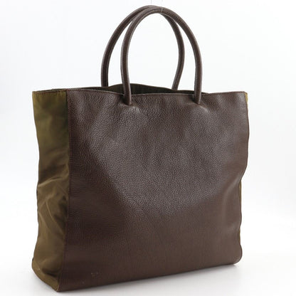 Prada Logo Tote Brown