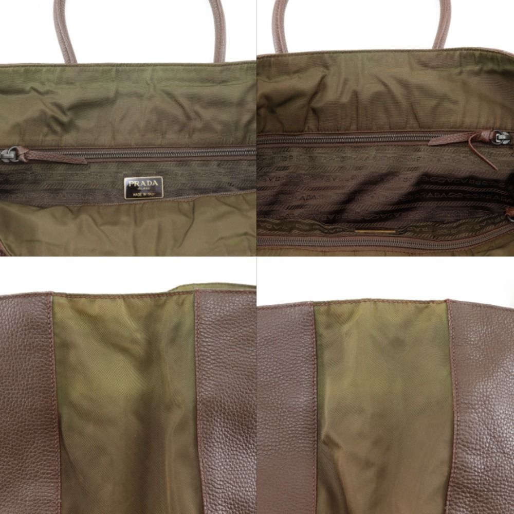 Prada Logo Tote Brown