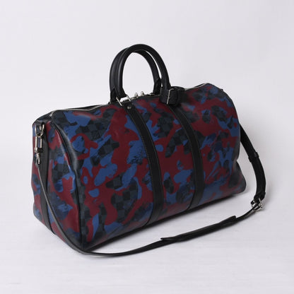 Louis Vuitton Damier Cobalt Camouflage Keepall Bandouliere 45 — view 3