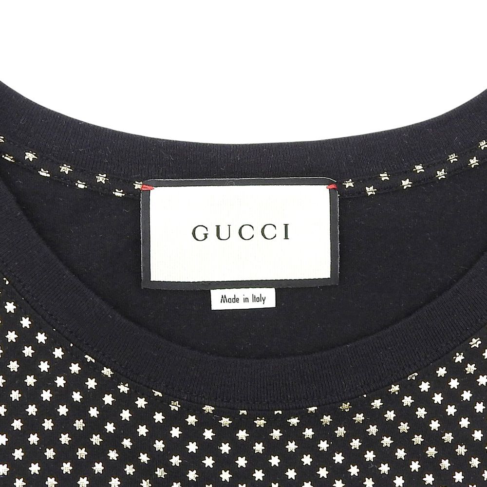Gucci Logo Short Sleeve Cotton T-Shirt Top Black