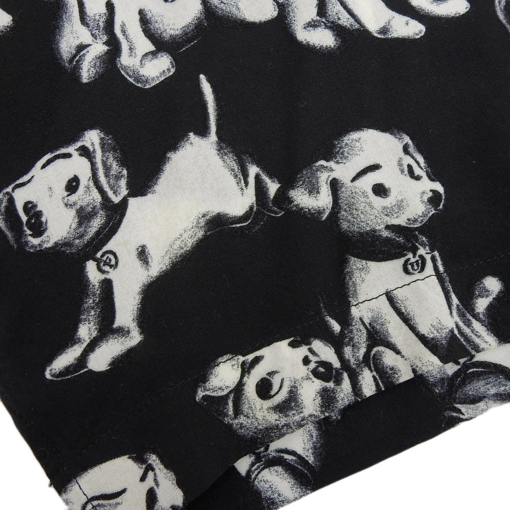 Celine All Over Pattern Dog Shirt Top Black White