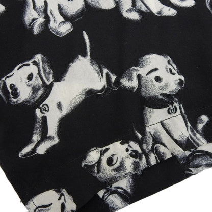 Celine All Over Pattern Dog Shirt Top Black White