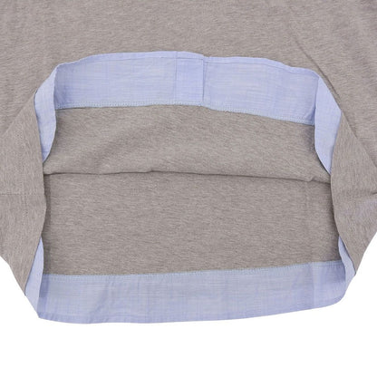 Brunello Cucinelli Polo Shirt Top Light Blue Gray