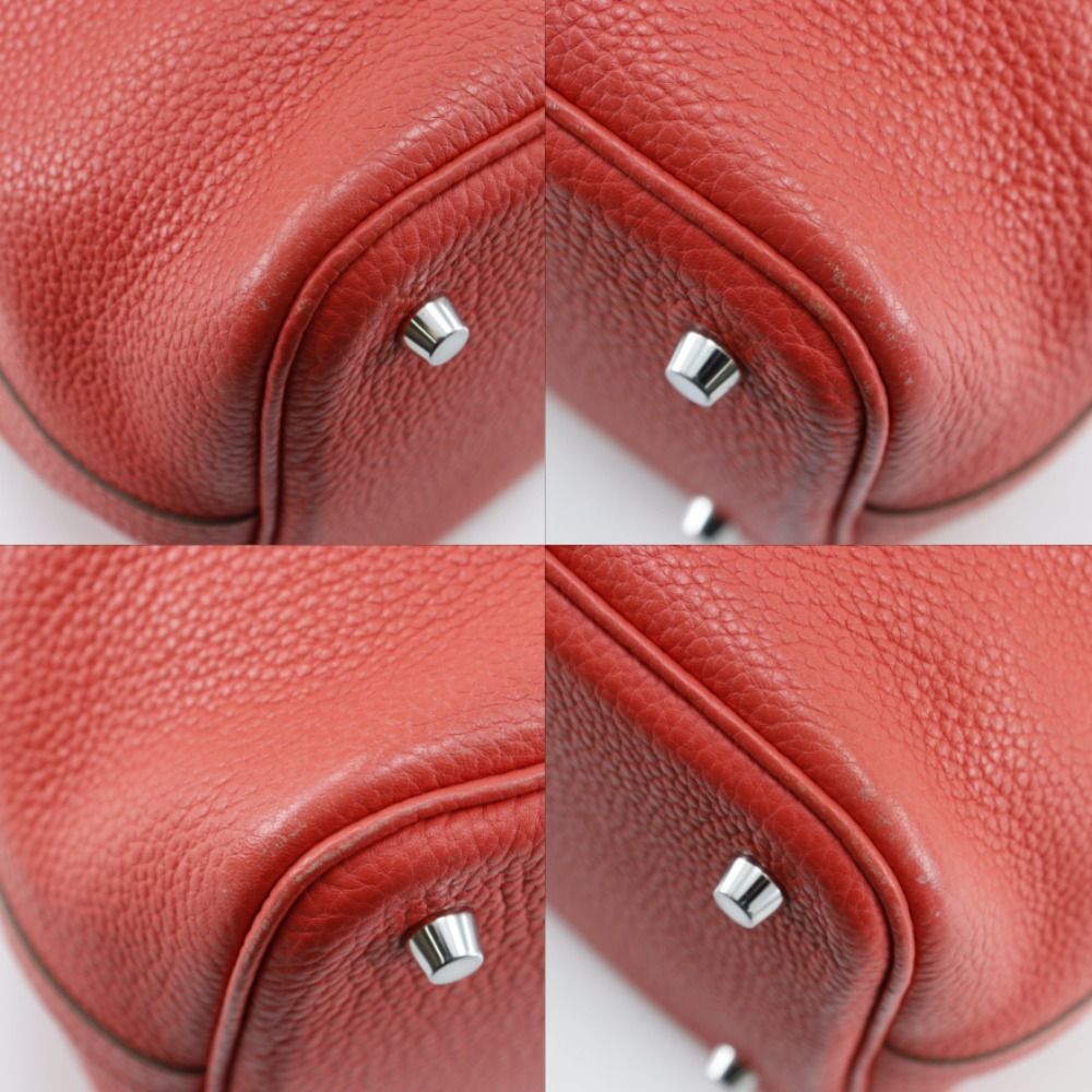 Hermes Picotin Lock 22 M Taurillon Clemence Red Handbag
