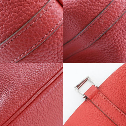 Hermes Picotin Lock 22 M Taurillon Clemence Red Handbag