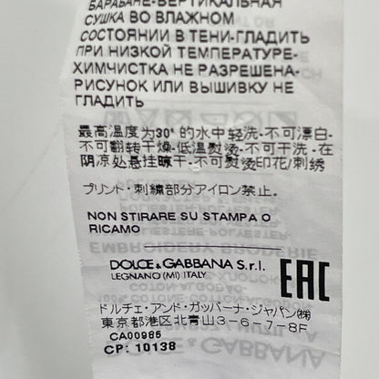 Dolce & Gabbana Blue Orange Logo Embroidery T-Shirt XS
