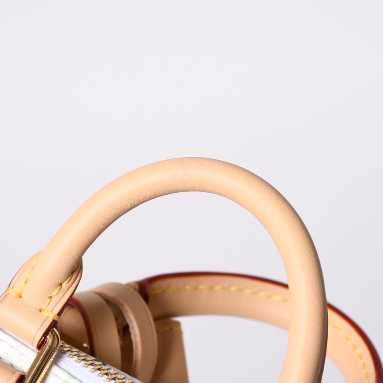 Louis Vuitton Nano Speedy Handbag Monogram Multicolor White Takashi Murakami — view 7