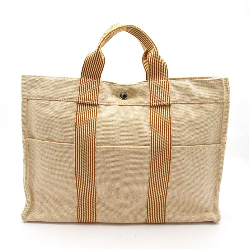 Hermes New Fourre Tout MM Canvas Tote Orange