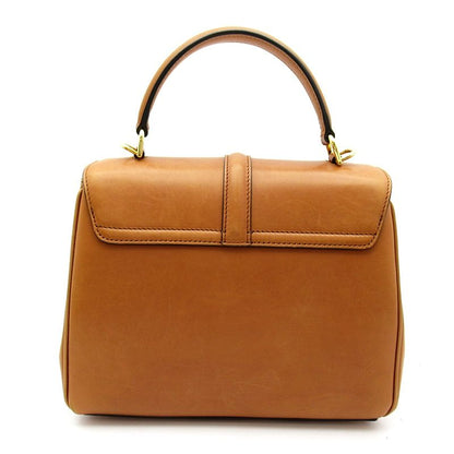 Celine Small 16 Seeds 2-Way Handbag Calfskin Tan