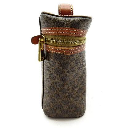 Celine Macadam Vanity Bag Leather Handbag Brown