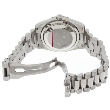 Rolex Day Date 36 Watch Diamond 18k White Gold Silver Polished 20