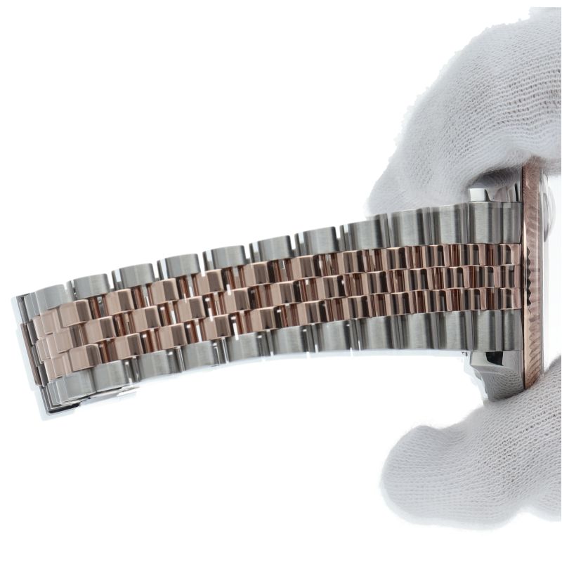 Rolex Datejust 36 Watch Jubilee Calf Box 18k Pink Gold SS Gray