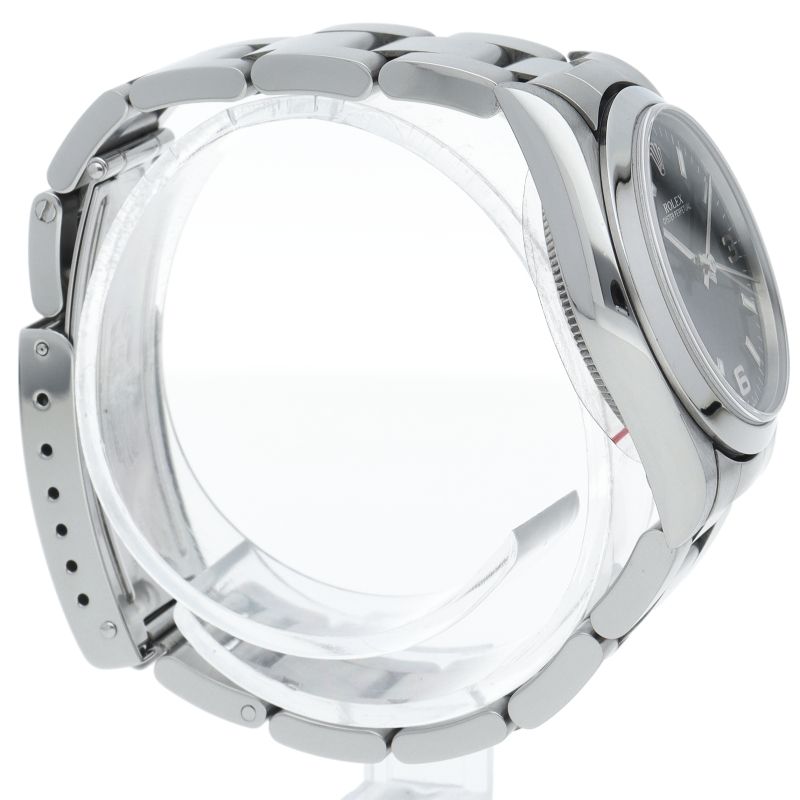 Rolex Oyster Perpetual Boys Watch SS Black Polished
