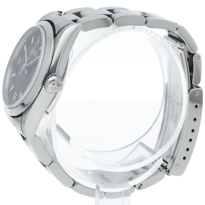 Rolex Oyster Perpetual Boys Watch SS Black Polished