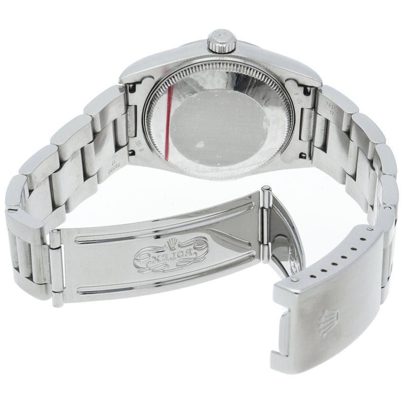 Rolex Oyster Perpetual Boys Watch SS Black Polished