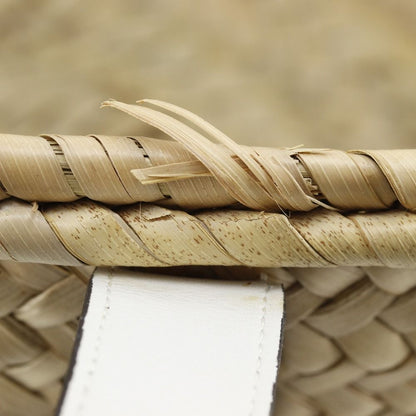 Loewe Basket Raffia Leather Beige Tote