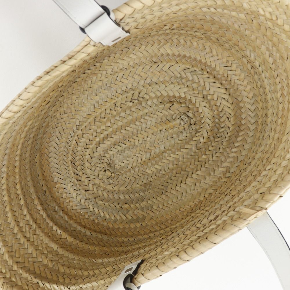 Loewe Basket Raffia Leather Beige Tote