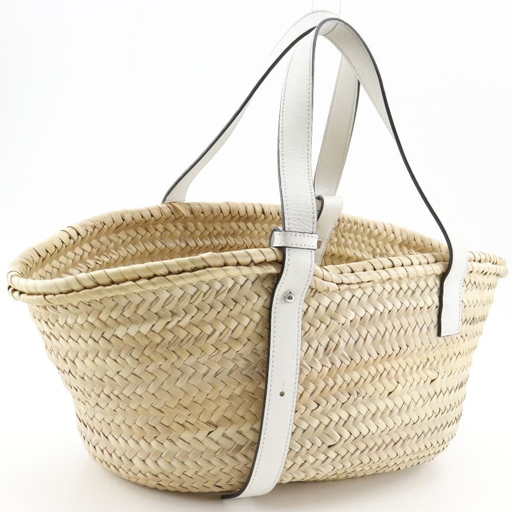 Loewe Basket Raffia Leather Beige Tote
