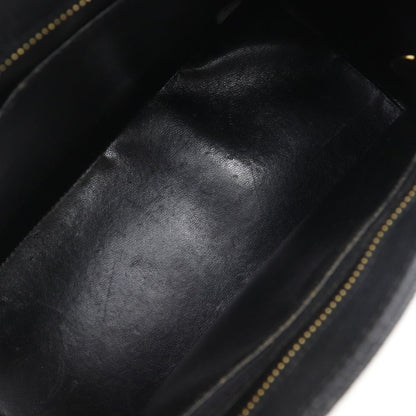 Chanel Medallion Tote CC Logo Quilted Caviar Leather Black