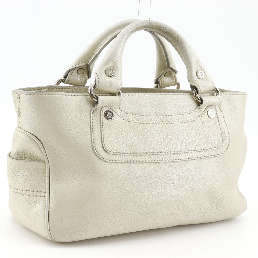 Celine Boogie Back Calfskin Beige Handbag