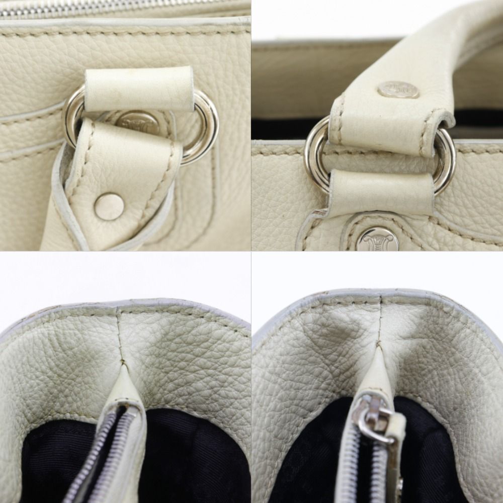 Celine Boogie Back Calfskin Beige Handbag