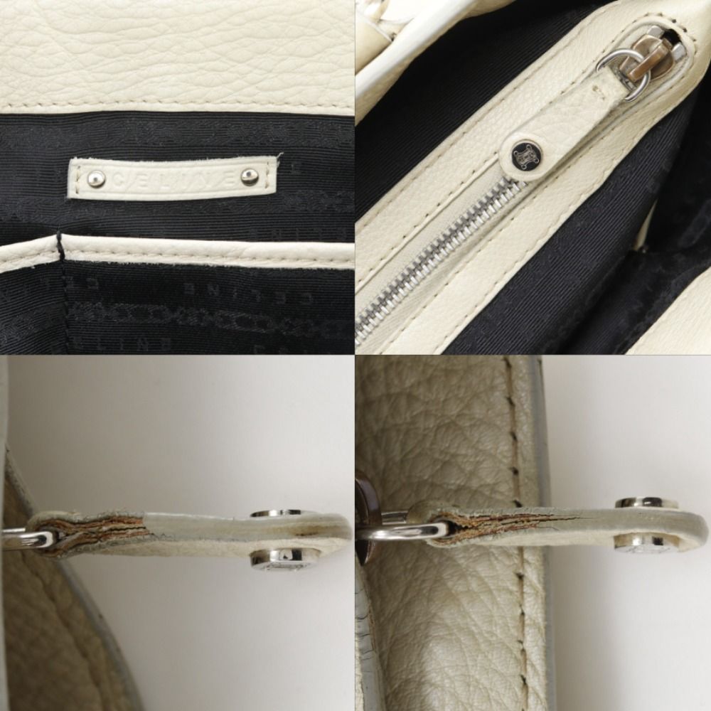 Celine Boogie Back Calfskin Beige Handbag