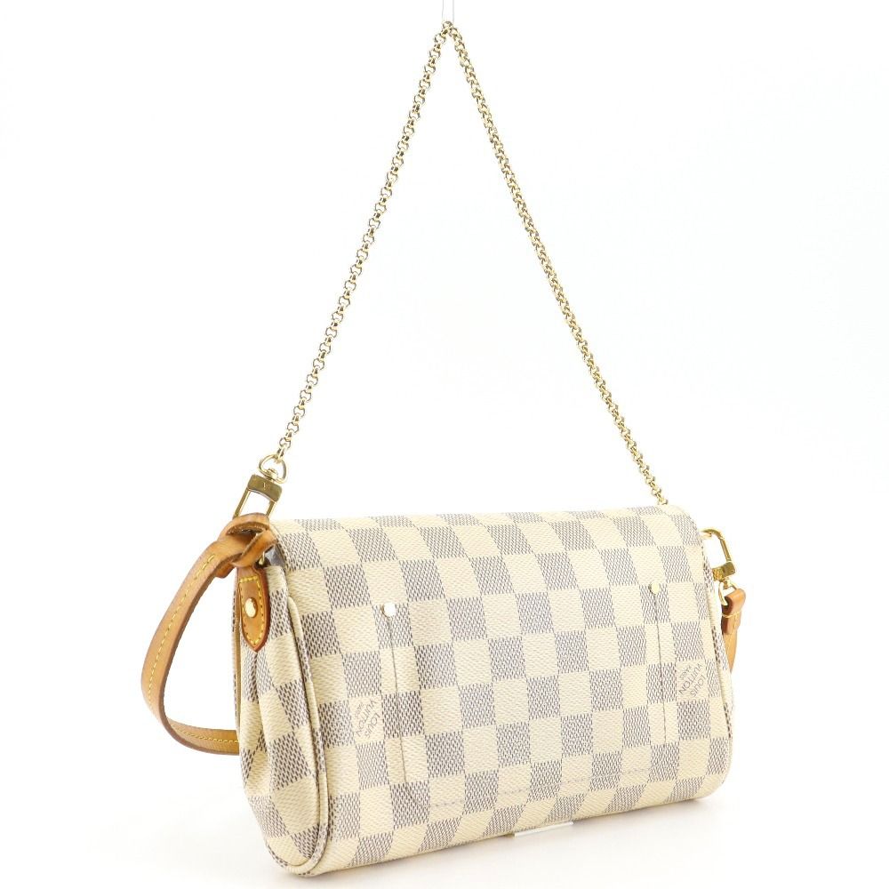Louis Vuitton Favorite PM Damier Azur Canvas White Shoulder Bag