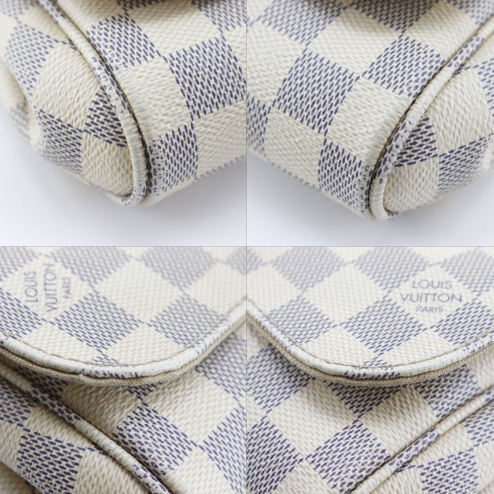 Louis Vuitton Favorite PM Damier Azur Canvas White Shoulder Bag
