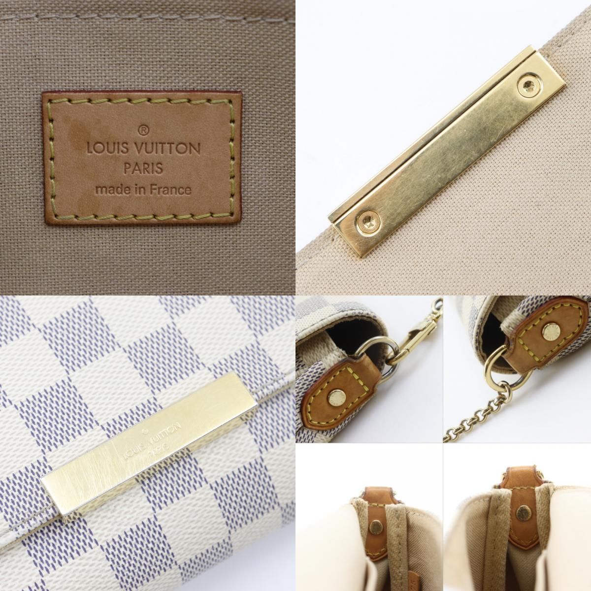 Louis Vuitton Favorite PM Damier Azur Canvas White Shoulder Bag