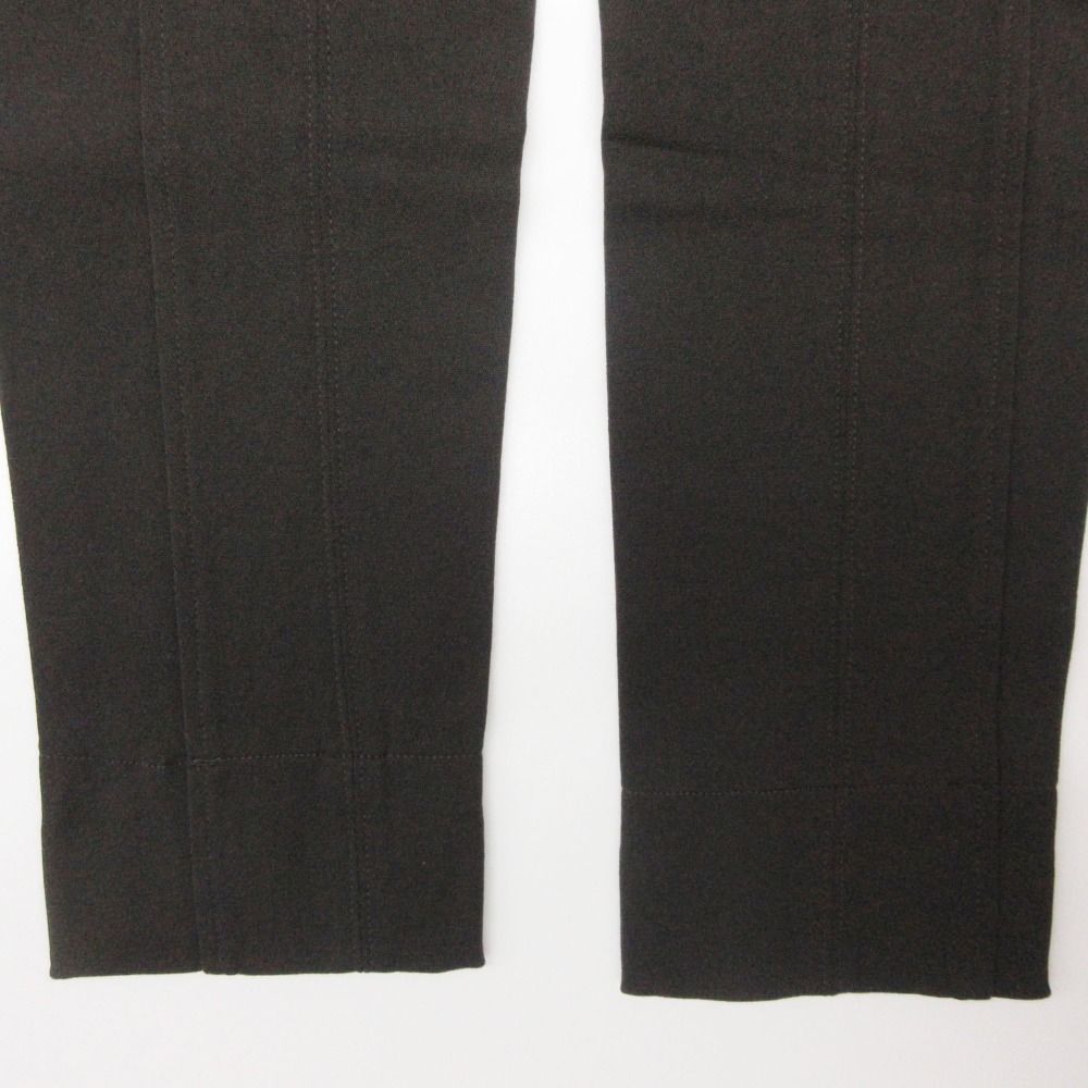 Gucci Pants Era GG Button Zipper Pocket Stretch Tapered Dark Brown