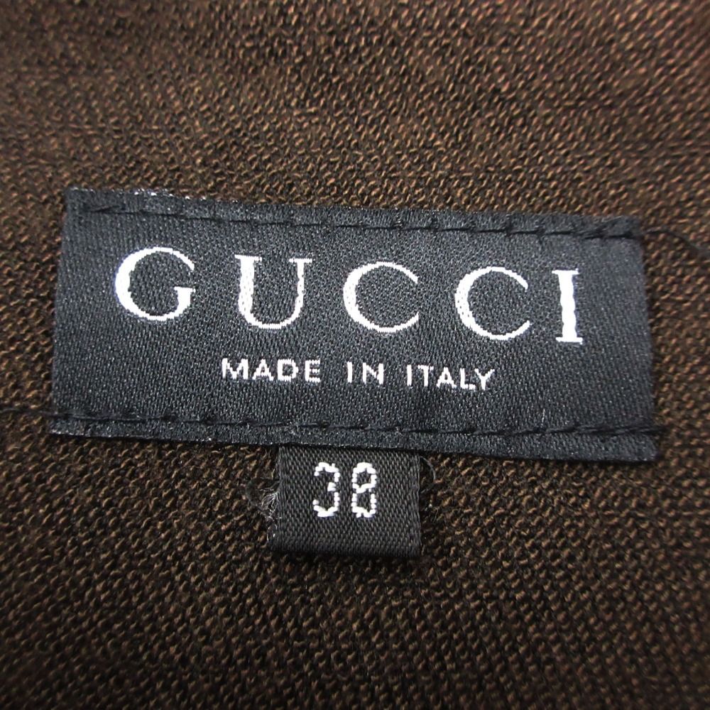 Gucci Pants Era GG Button Zipper Pocket Stretch Tapered Dark Brown