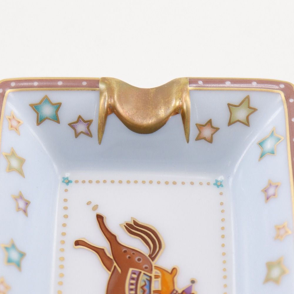 Hermes Ash Tray Circus Mini Gray Dish Mini Plate Pottery White