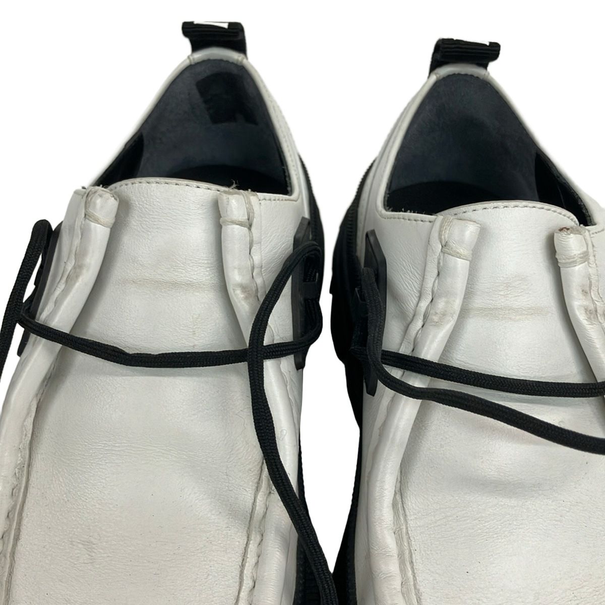 Moncler Loafers 37 White Black Leather