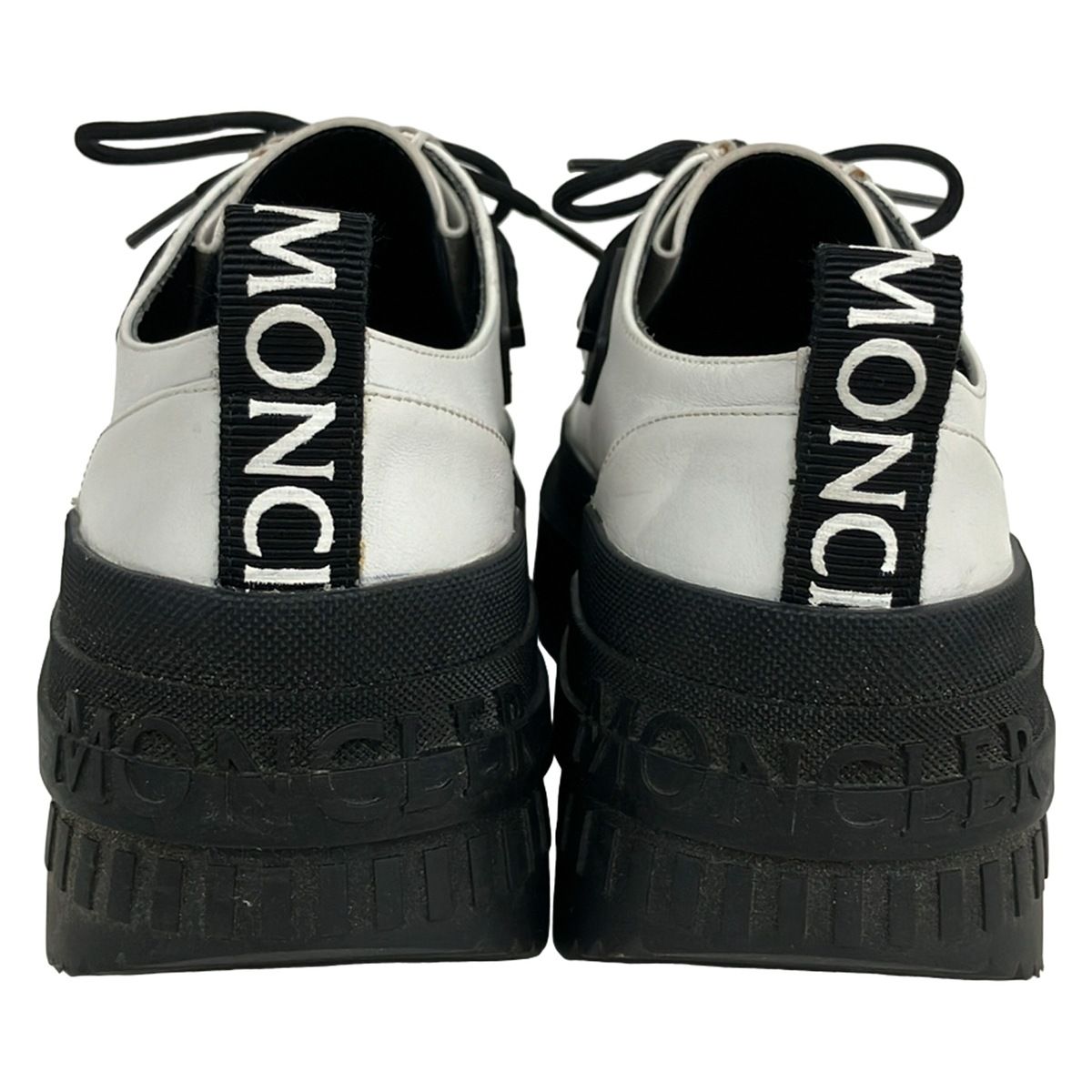 Moncler Loafers 37 White Black Leather