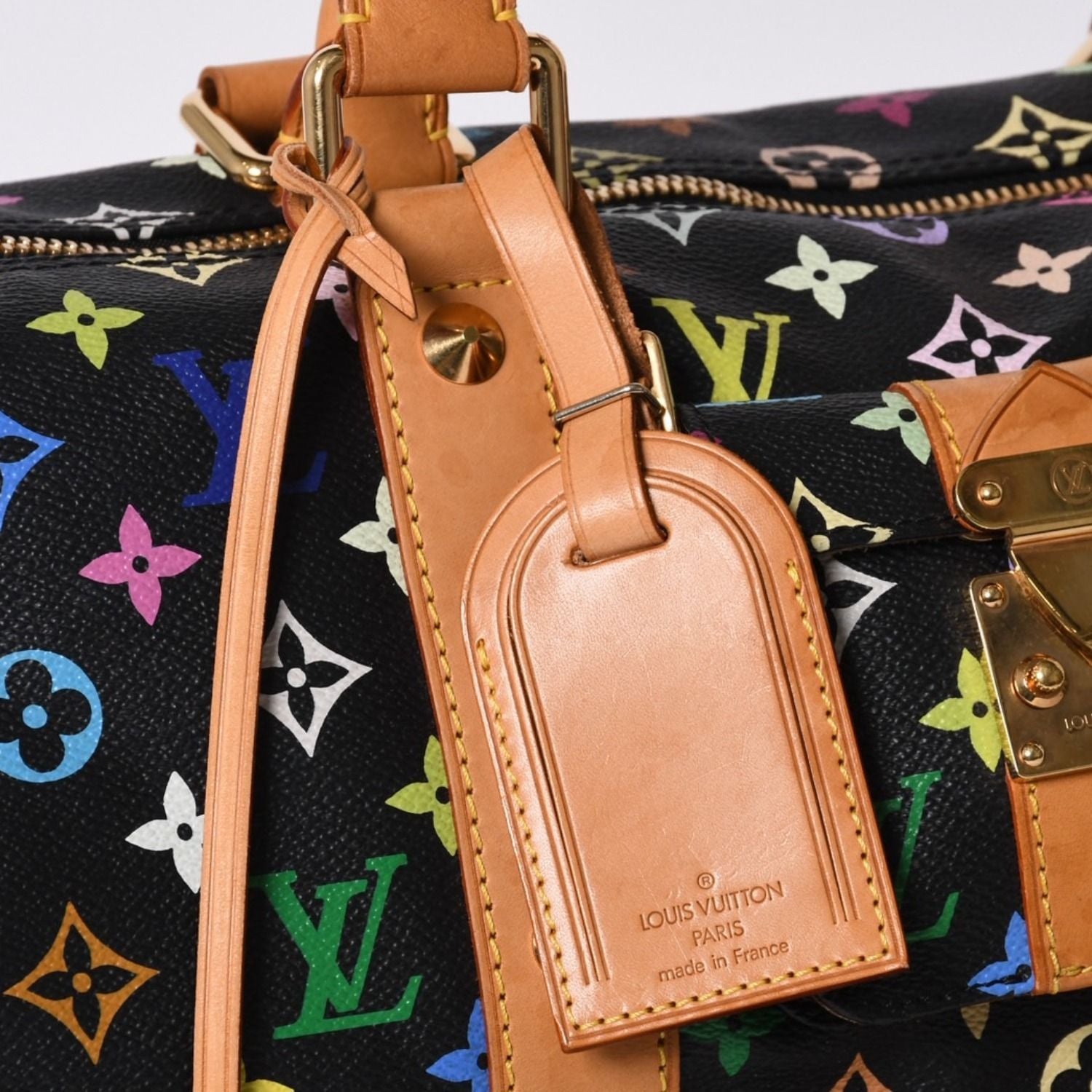 Louis Vuitton Takashi Murakami Monogram Multicolor Keepall 45 Boston Bag Noir — view 4