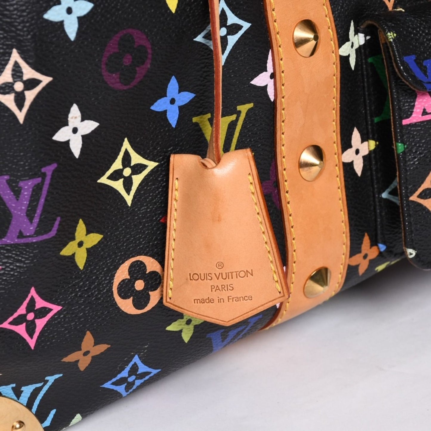 Louis Vuitton Takashi Murakami Monogram Multicolor Keepall 45 Boston Bag Noir — view 8