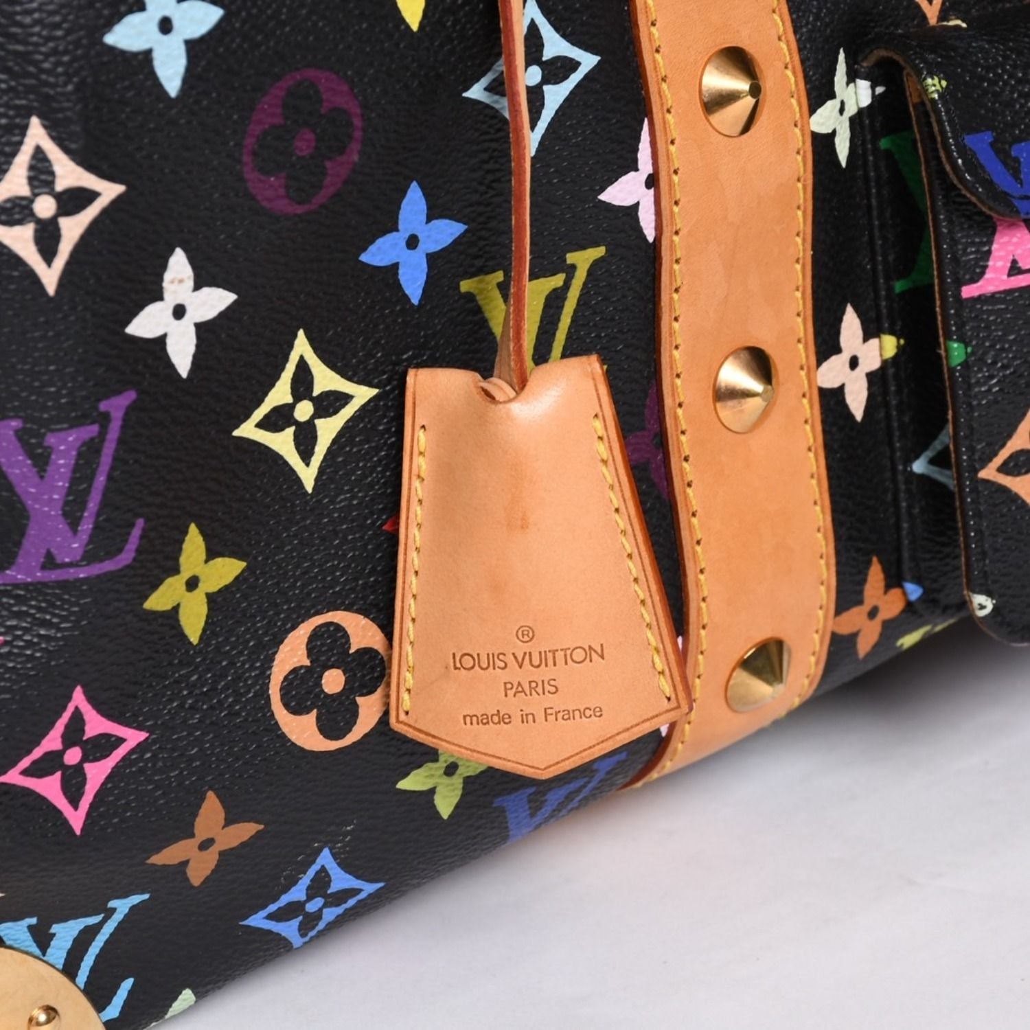Louis Vuitton Takashi Murakami Monogram Multicolor Keepall 45 Boston Bag Noir — view 8