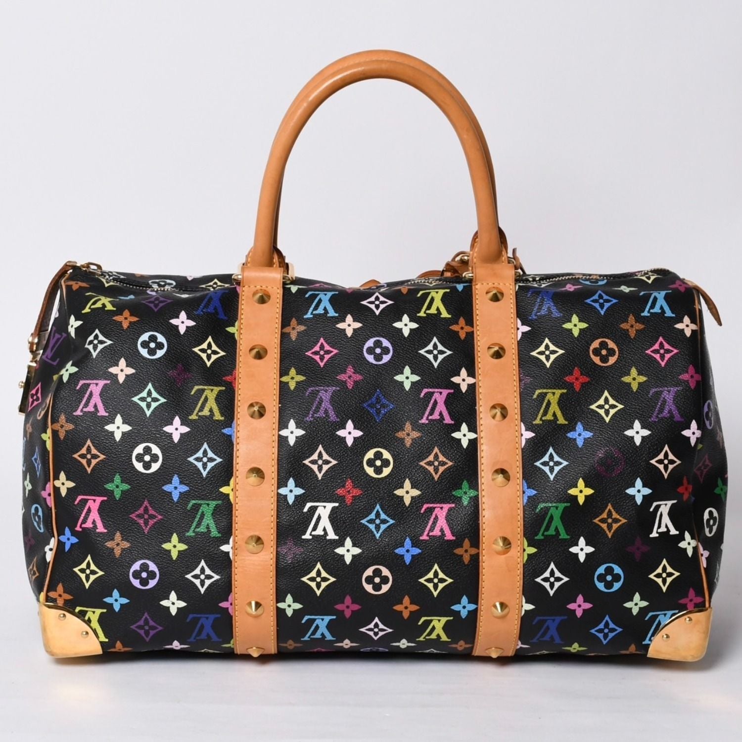 Louis Vuitton Takashi Murakami Monogram Multicolor Keepall 45 Boston Bag Noir — view 2