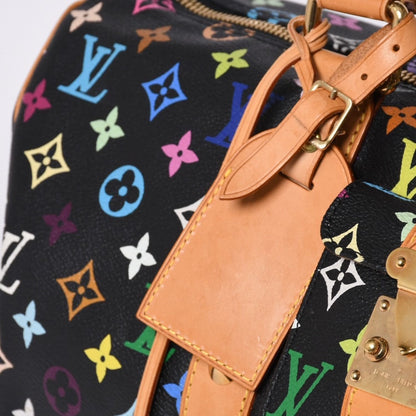 Louis Vuitton Takashi Murakami Monogram Multicolor Keepall 45 Boston Bag Noir — view 5