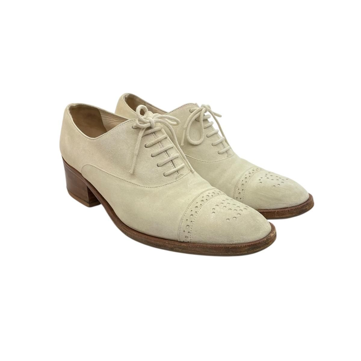 Chanel Lace Up Shoes Suede