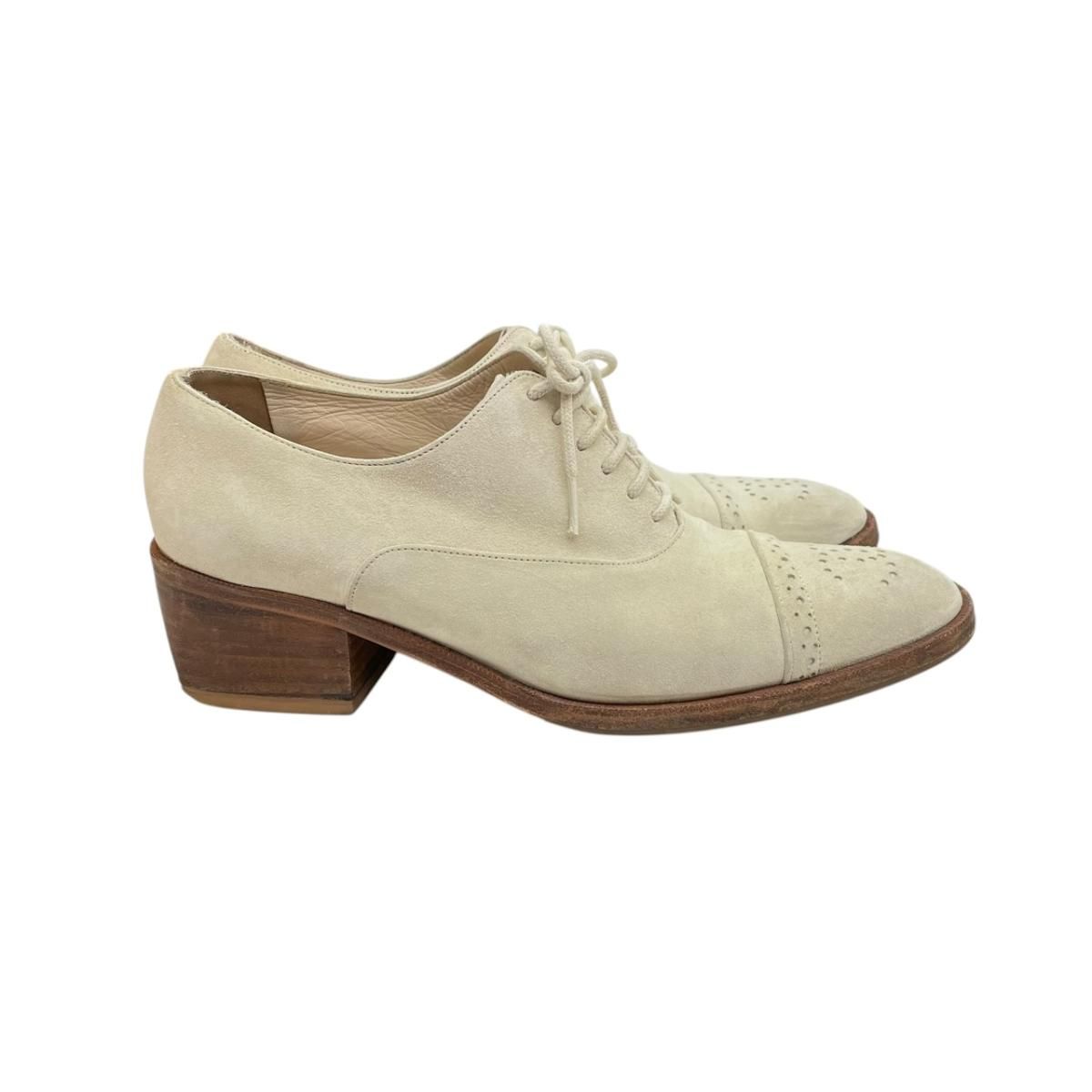 Chanel Lace Up Shoes Suede